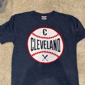 Cleveland Baseball Unisex Navy Blue T-Shirt Medium